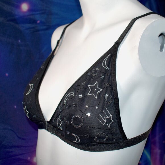 Victoria's Secret Astrology Moon and Stars Embroidered Bralette NWoT - Picture 2 of 10